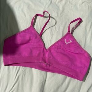 Fuchsia Sports Bra with Logo